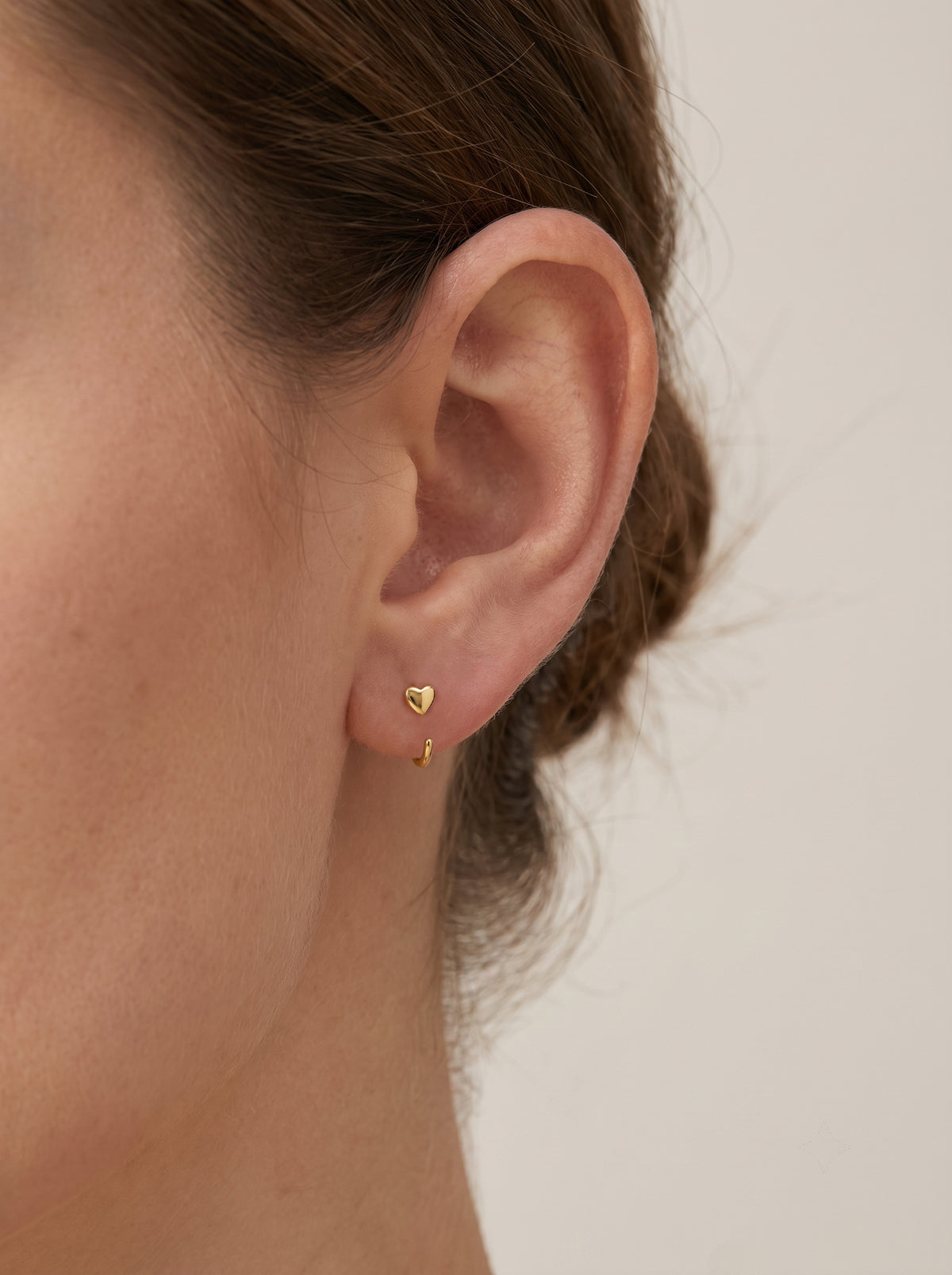 Luna Heart Open Hoop Earrings