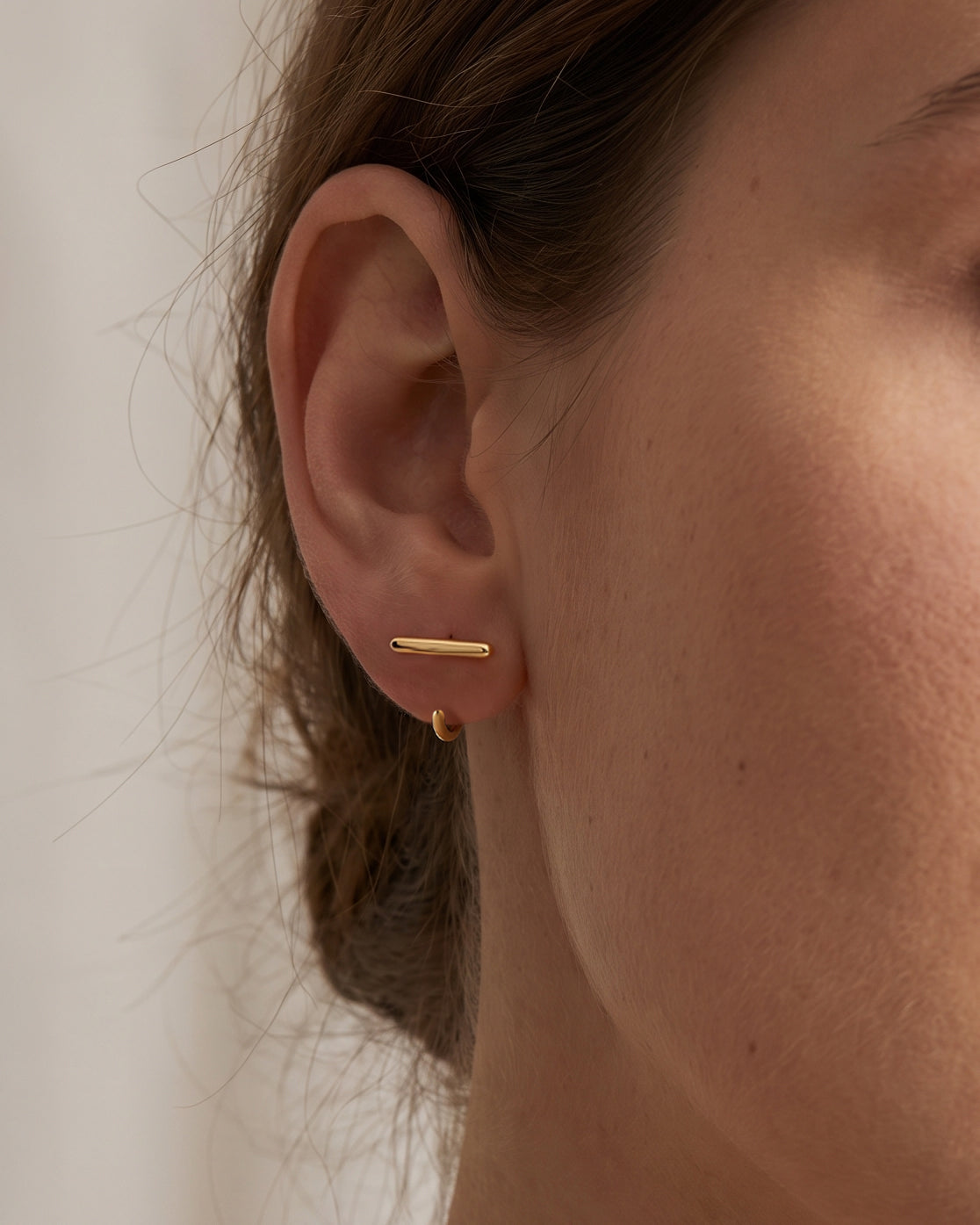 Bar Open Hoop Earrings