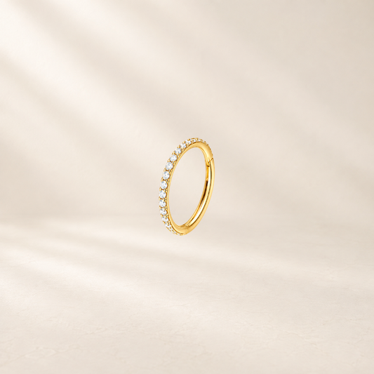 CZ Pave Huggie Hoop