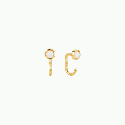 Opal Open Hoop Earrings
