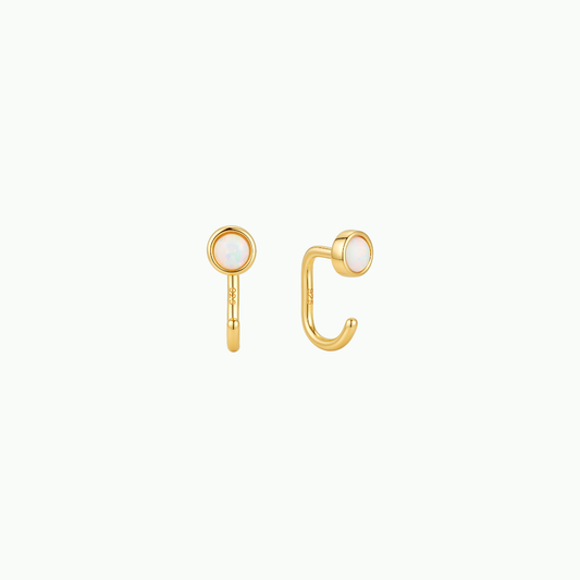 Opal Open Hoop Earrings