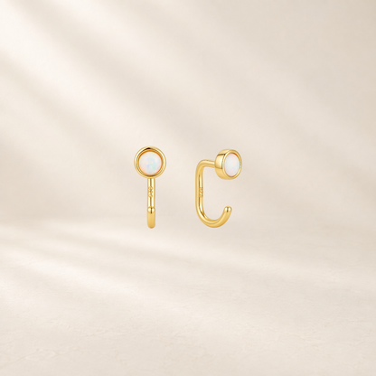 Opal Open Hoop Earrings