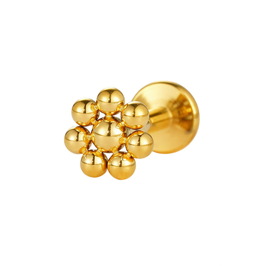 Beaded Blossom Flat Back Stud