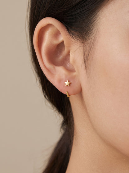 Star Open Hoop Earrings