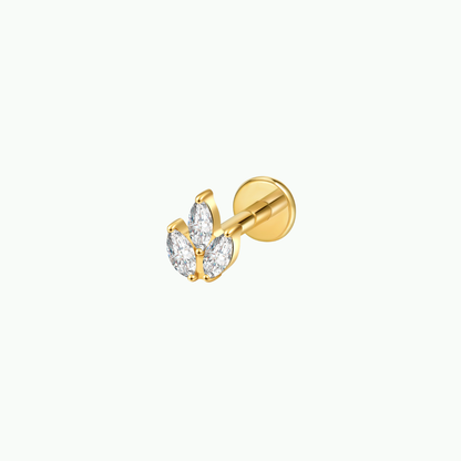 Trio Marquise Flat Back Stud