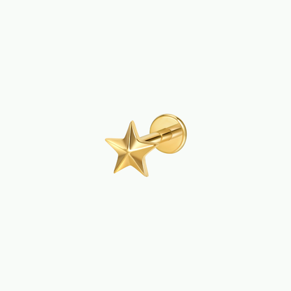 Solid Star Flat Back Stud