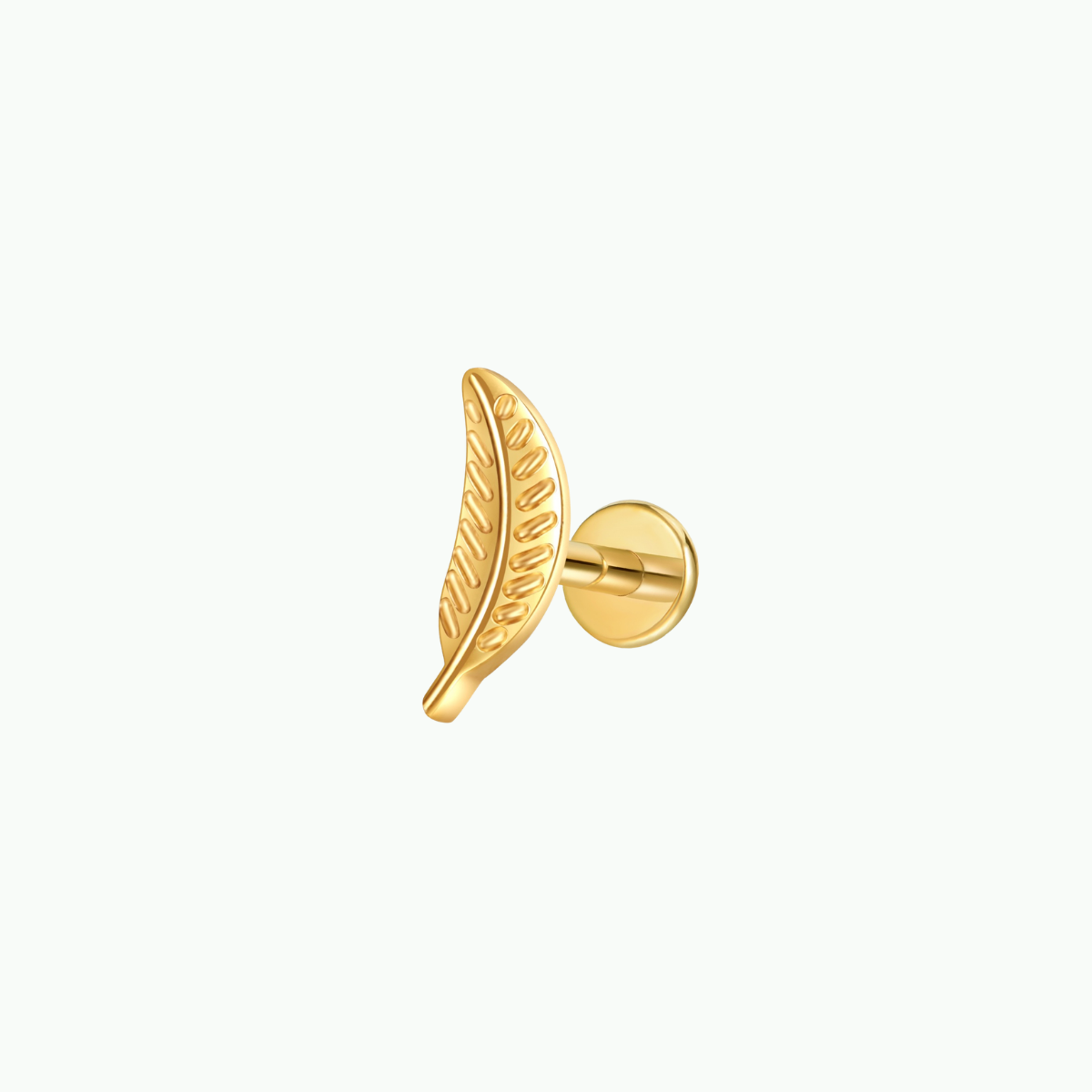 Fern Leaf Flat Back Stud