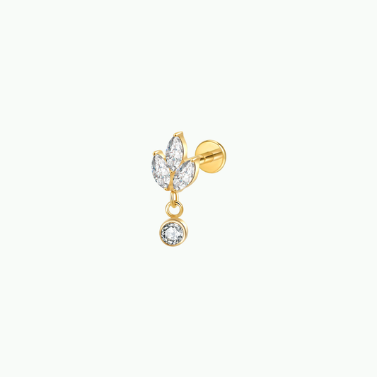 Marquise Drop Flat Back Stud