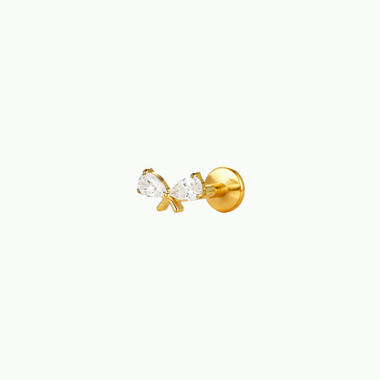 Bow Flat Back Stud