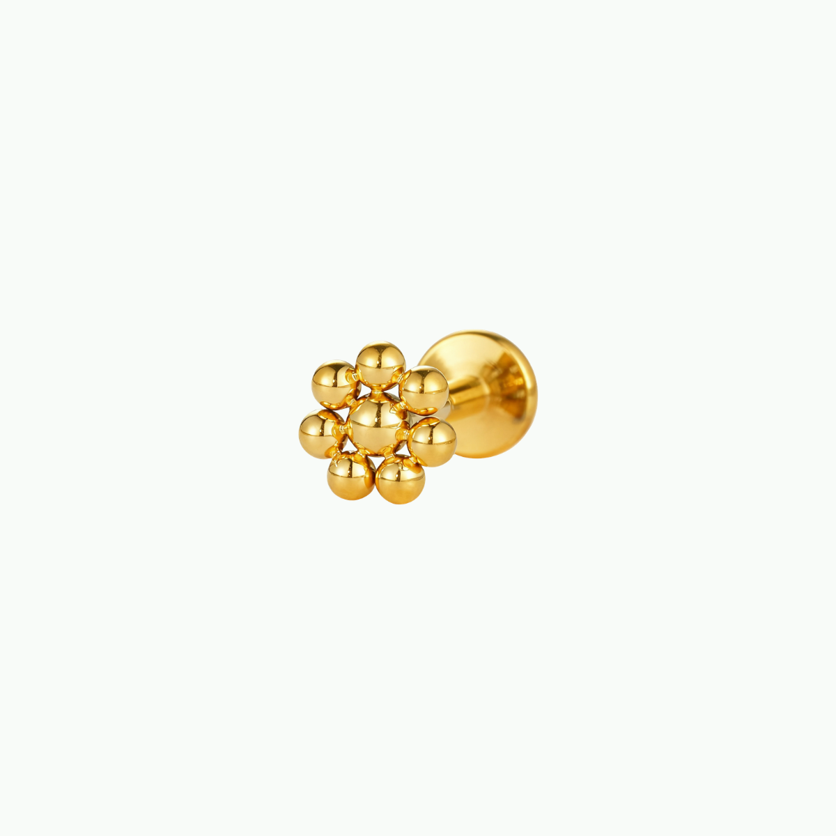 Beaded Blossom Flat Back Stud