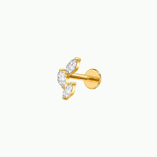 Trio Marquise Flat Back Stud