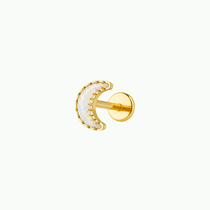 Luna Moon Flat Back Stud