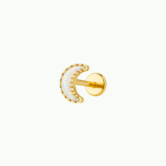 Luna Moon Flat Back Stud