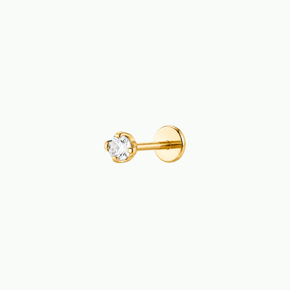 Solitaire CZ Flat Back Stud
